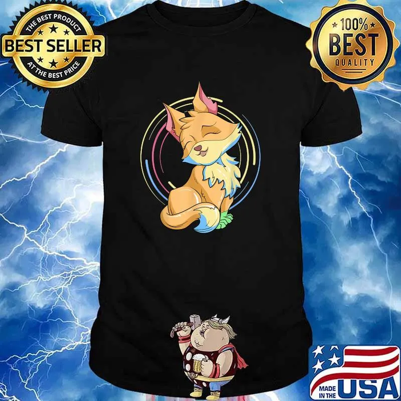 Anime Cute Animal Pastel Goth Art Kawaii Fox T-Shirt