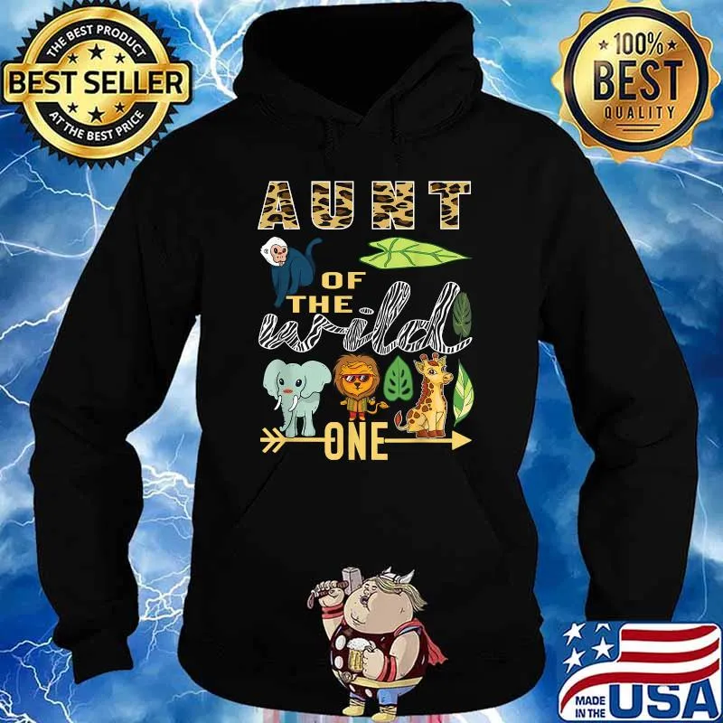Aunt Of The Wild One Zoo T-Shirt Hoodie