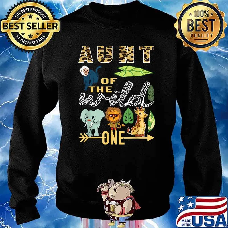 Aunt Of The Wild One Zoo T-Shirt Sweater