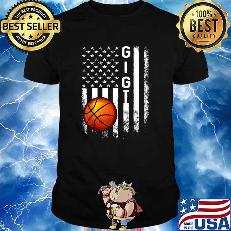Awesome basketball Gigi American Flag Vintage T-Shirt