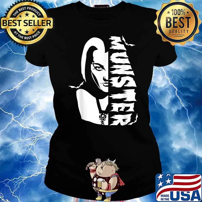 Awesome lily Munster Daughter of the Count Dracula Horror Halloween T-Shirt Ladies tee