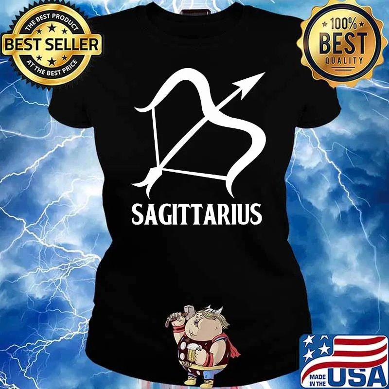 Awesome sagittarius Symbol Bow And Arrow T-Shirt Ladies tee