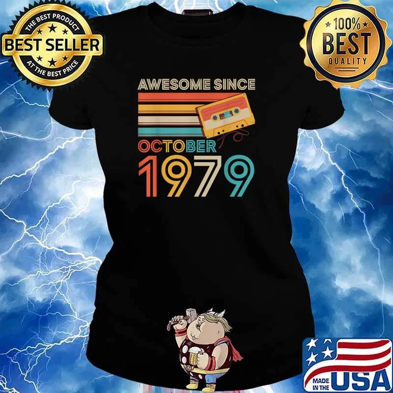 Awesome Since October 1979 42Th Birthday 42 Year Old Vintage T-Shirt Ladies tee
