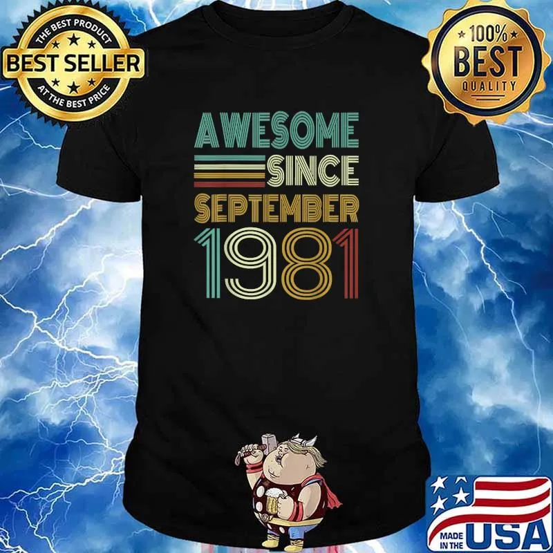 Awesome Since September 1981 40th Birthday T-Shirt