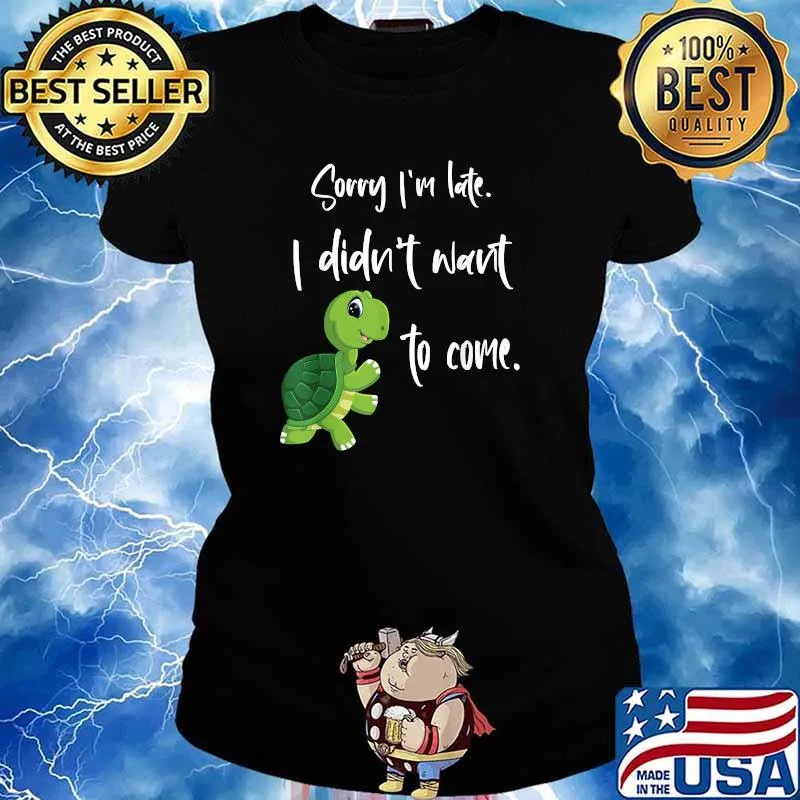 Awesome sorry I'm late. I didn't want to come Turtle T-Shirt Ladies tee