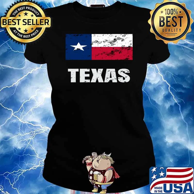 Awesome texas Vintage Patriotic American Flag 4th of July T-Shirt Ladies tee