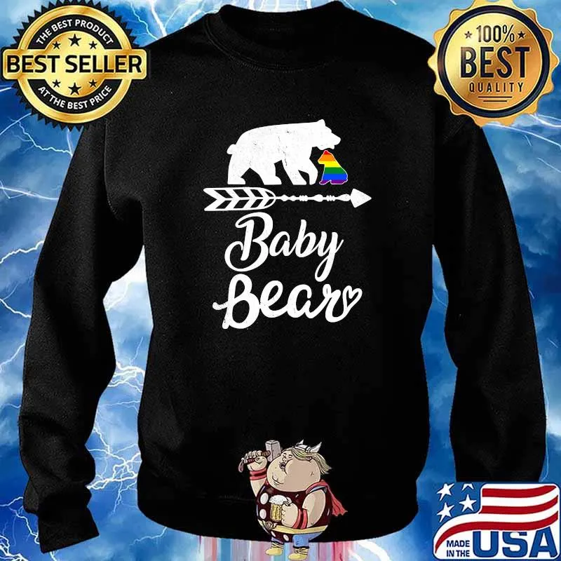 Baby bear lgbt rainbow pride gay lesbian T-Shirt Sweater