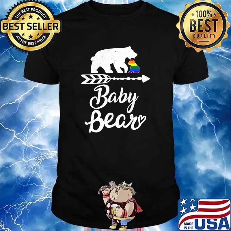 Baby bear lgbt rainbow pride gay lesbian T-Shirt