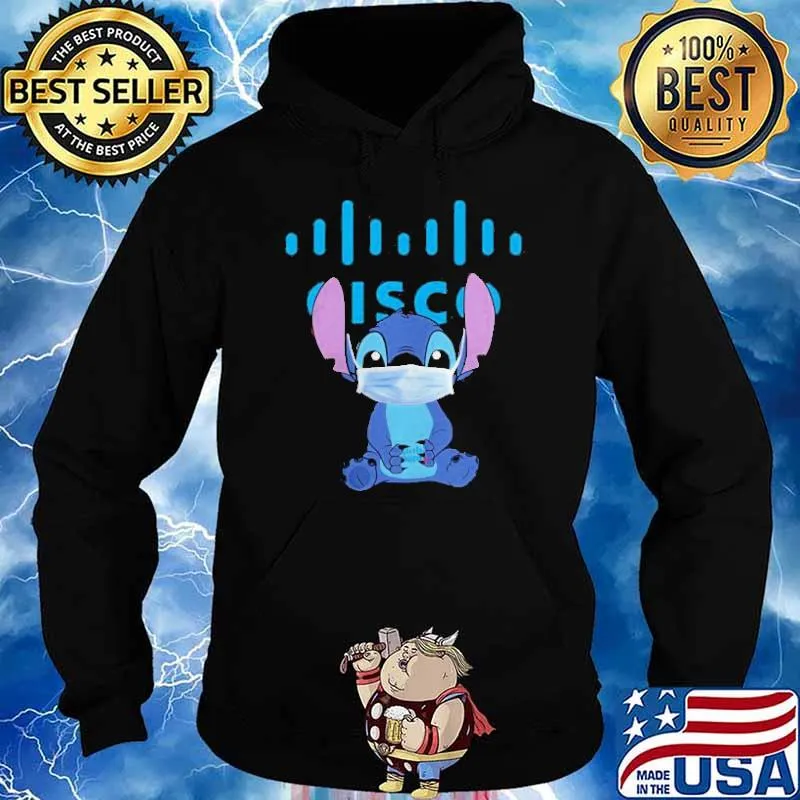 Baby Stitch Face Mask Hug Cisco Logo Shirt Hoodie