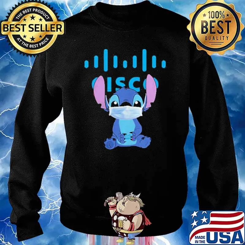 Baby Stitch Face Mask Hug Cisco Logo Shirt Sweater