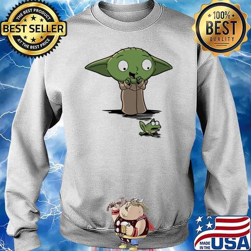 Baby yoda and frog star wars s Sweater