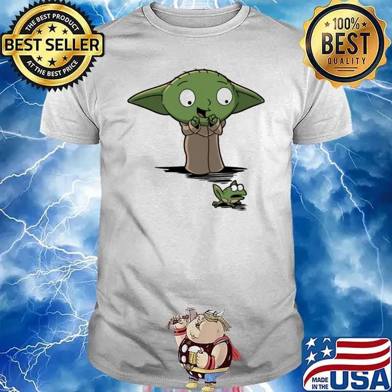 Baby yoda and frog star wars shirt