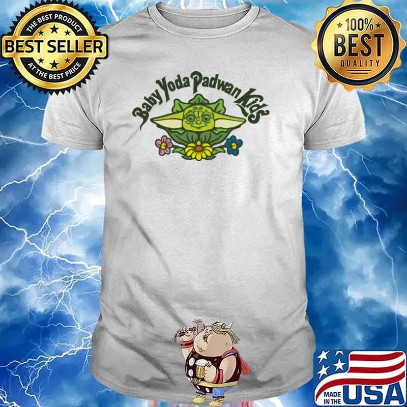 Baby yoda padwan kids shirt