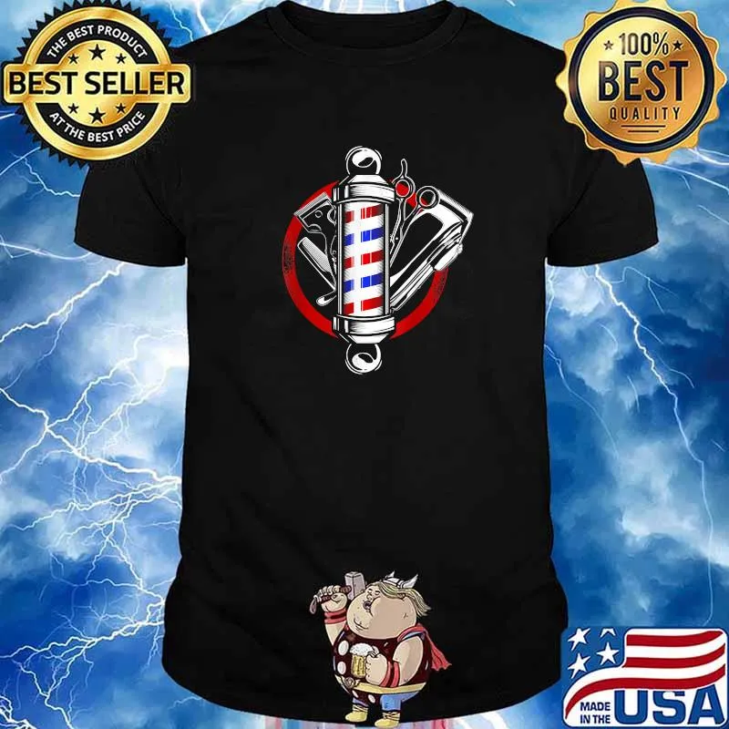 Barber Pole Essential Tools Barbershop Hairstylist T-Shirt