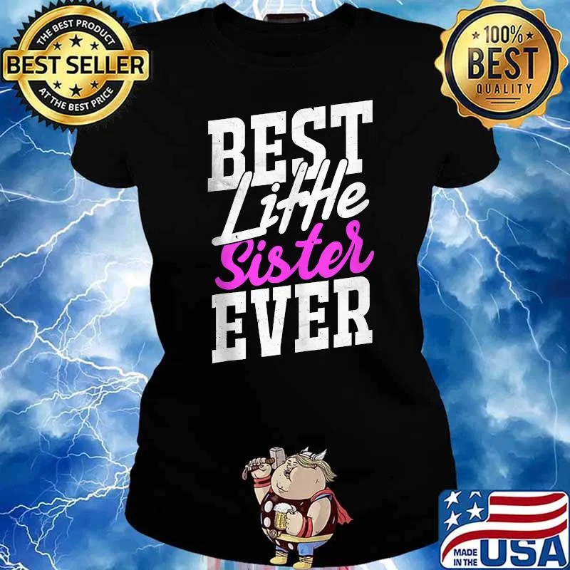 Best Little Sister Ever retro T-Shirt Ladies tee