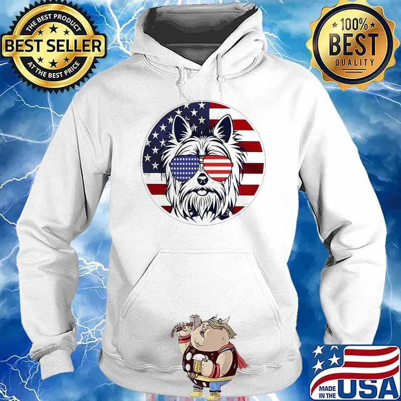 Best yorkie retriever dad ever american flag s Hoodie