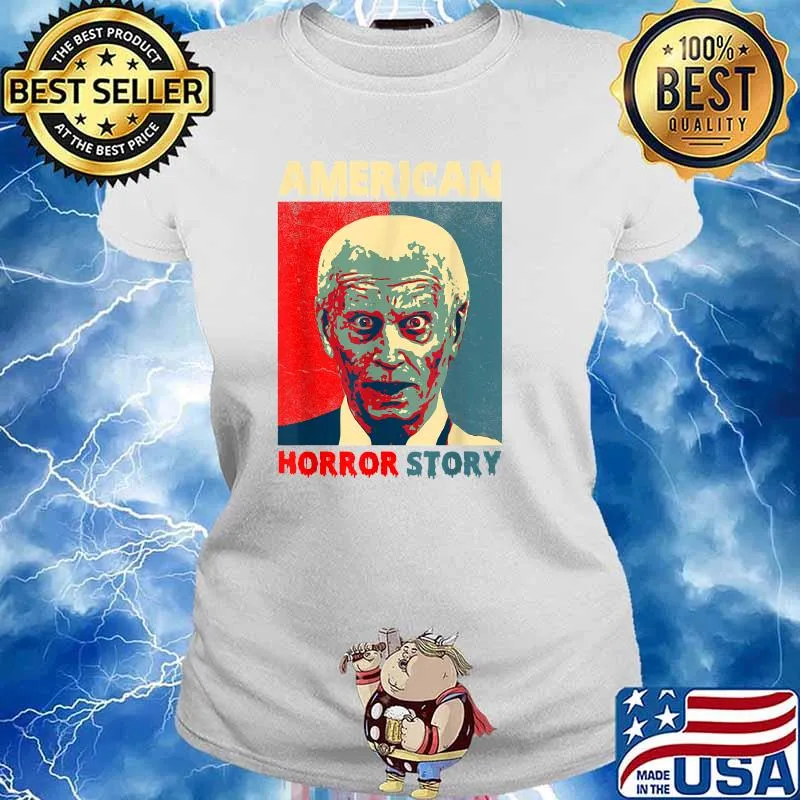 Biden Horror American Zombie Story Halloween Vintage T-Shirt Ladies tee