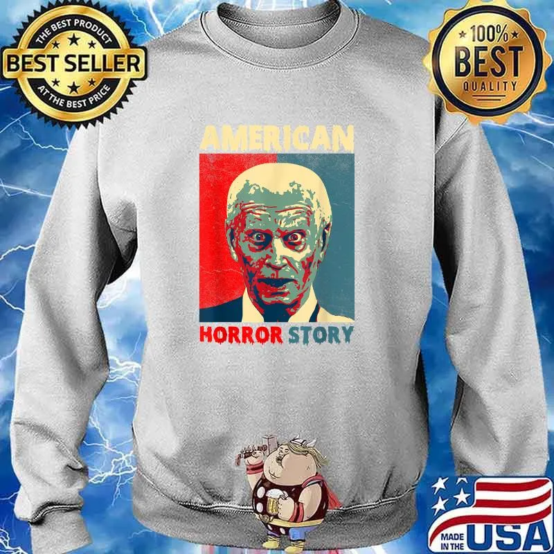 Biden Horror American Zombie Story Halloween Vintage T-Shirt Sweater