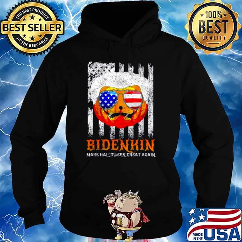 Biden Pumpkin Make Halloween Great Again Bidenpkin sunglasses USA flag Shirt Hoodie