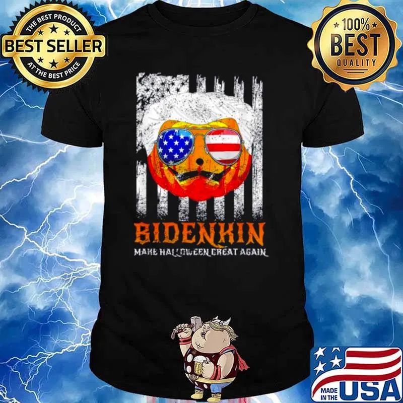 Biden Pumpkin Make Halloween Great Again Bidenpkin sunglasses USA flag Shirt