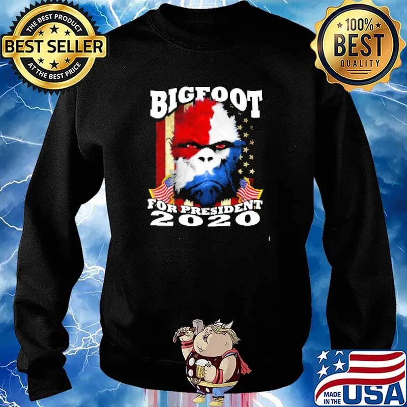Bigfoot for president 2020 american flag s Sweater