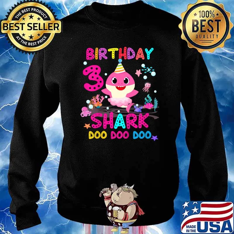 Birthday Shark Doo Baby 3rd Ocean T-Shirt Sweater