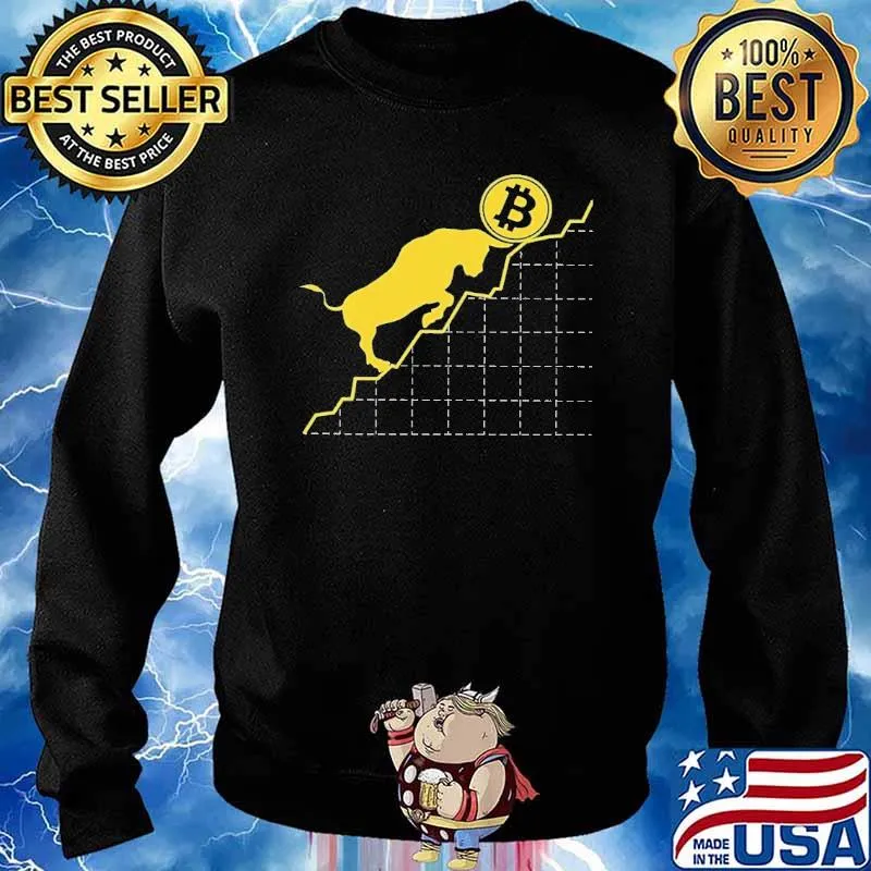 Bitcoin Sign Art Satoshi Nakamoto Bull And The Symbol Shirt Sweater