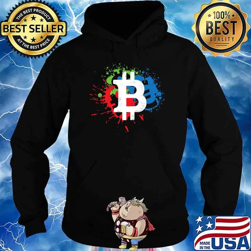 Bitcoin Will Win - Bitcoin Watercolor T-Shirt Hoodie