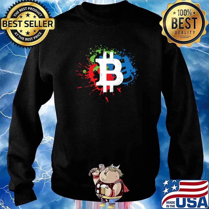 Bitcoin Will Win - Bitcoin Watercolor T-Shirt Sweater