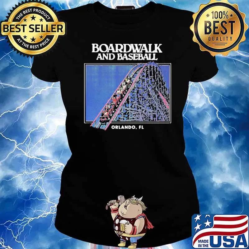 Boardwalk And Baseball Shirt Ladies tee