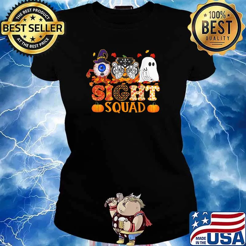 Boo Pumpkin Game Witch Sight Squad Halloween T-Shirt Ladies tee