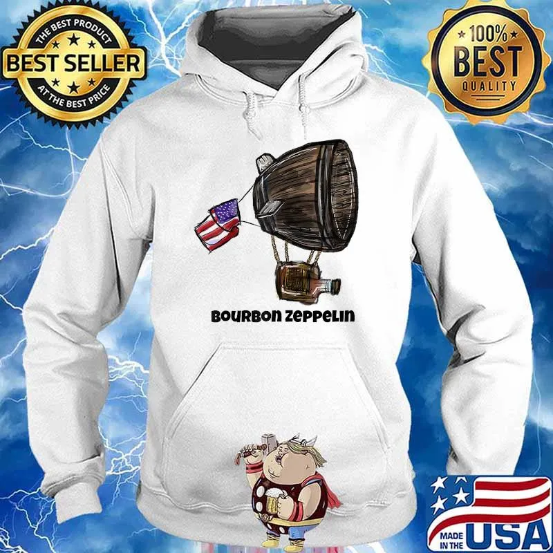 Bourbon Zeppelin Logo Usa Flag T-Shirt Hoodie