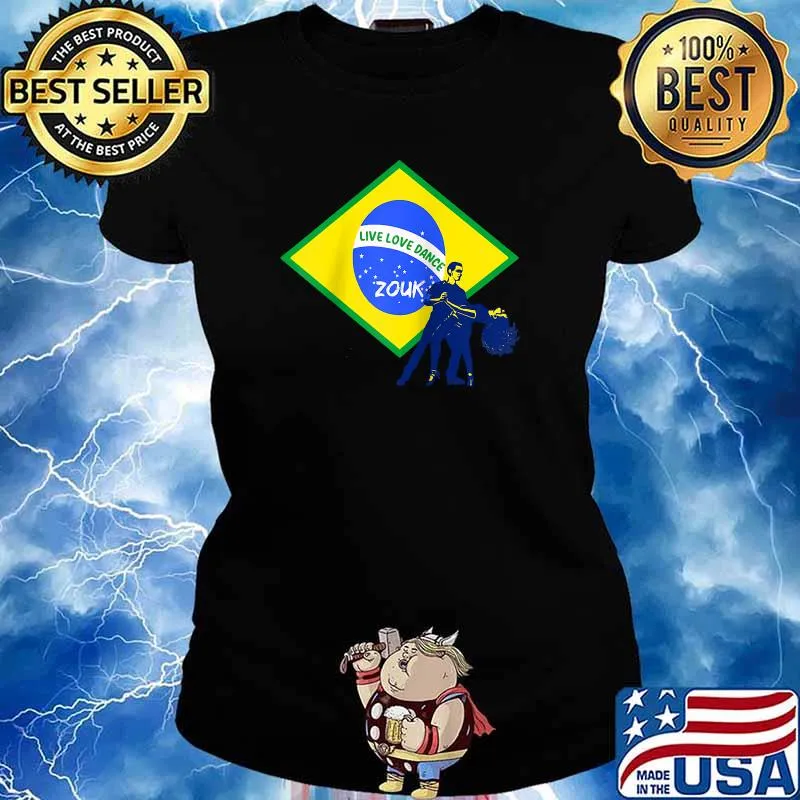 Brazilian Zouk Live Love Dance Brazilian Flag T-Shirt Ladies tee