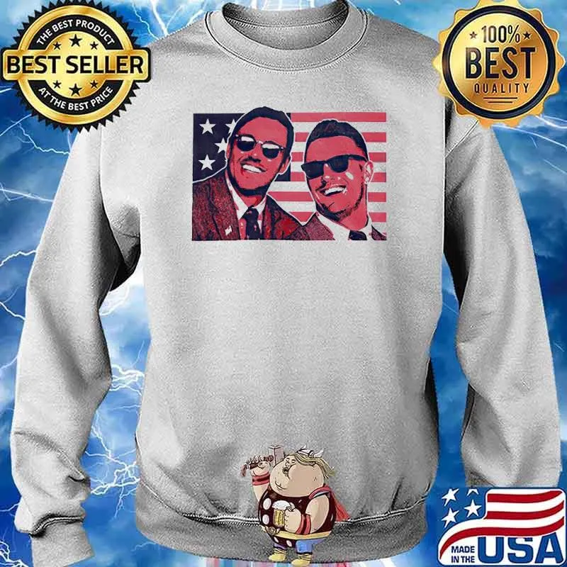 Brooks Koepka and Bryson DeChambeau American flag T-s Sweater
