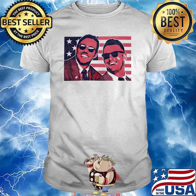 Brooks Koepka and Bryson DeChambeau American flag T-shirt