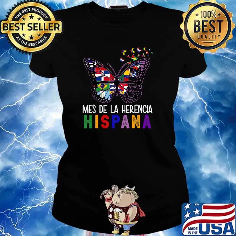 Butterfly Me De La Herencia Hispana T-Shirt Ladies tee