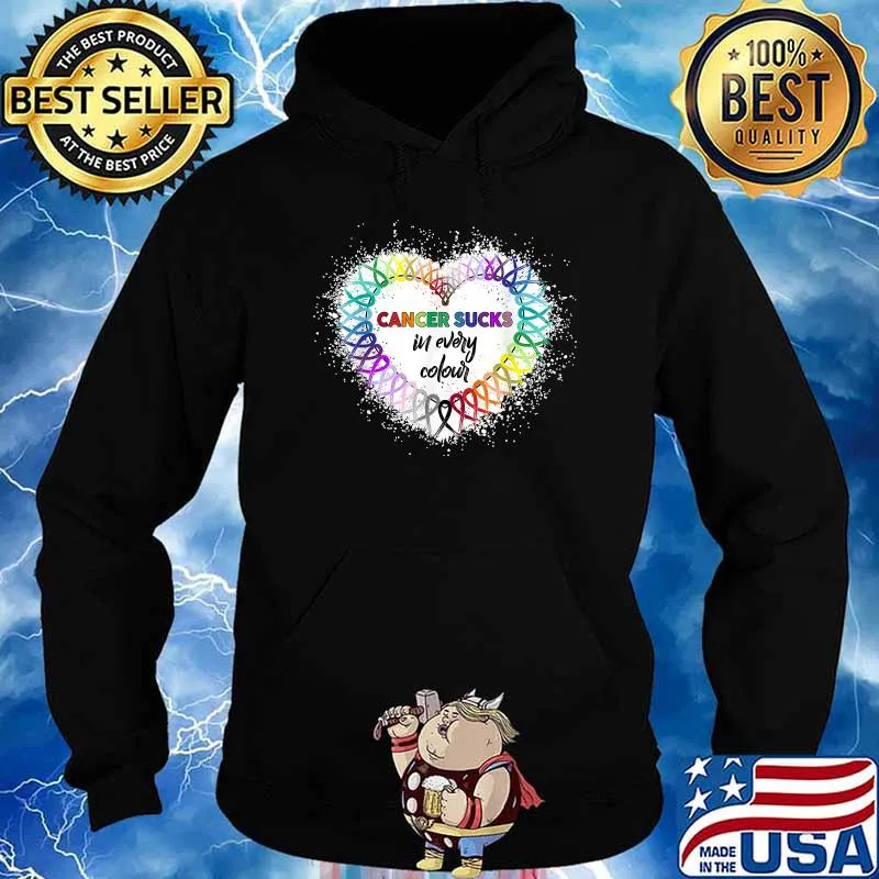 Cancer Sucks In Every Colour Awareness Ribbon T-Shirt Hoodie