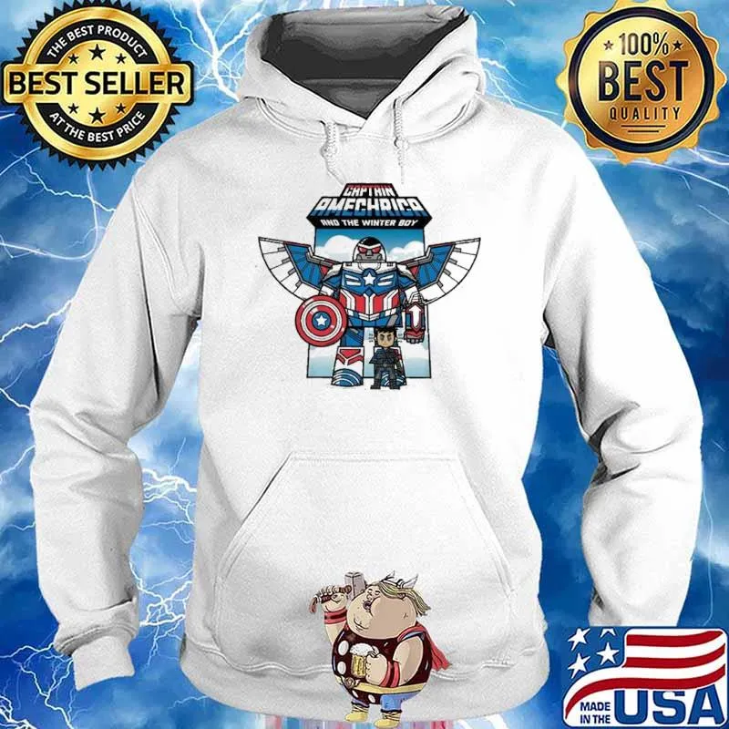 Captain Amechrica and the winter boy s Hoodie
