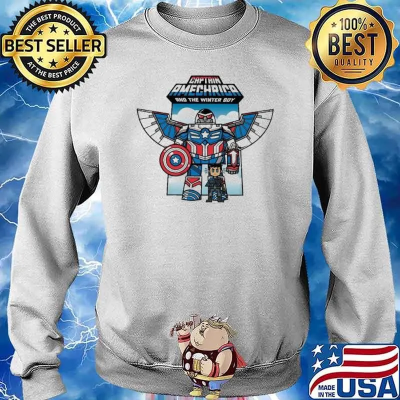 Captain Amechrica and the winter boy s Sweater