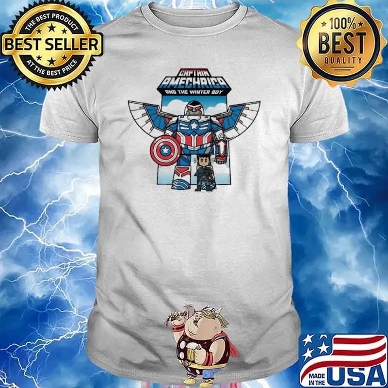 Captain Amechrica and the winter boy shirt