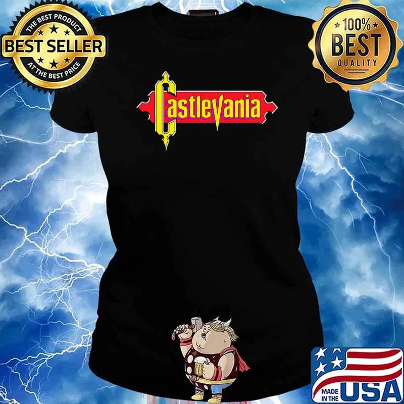 Castlevania yellow logo s Ladies tee