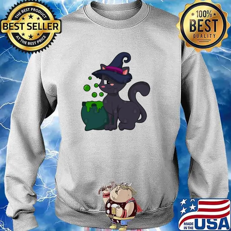 Cat as Witch with Cauldron s Sweater
