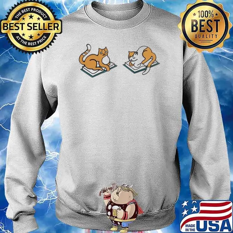 Cat Curl Up with a Book s Sweater