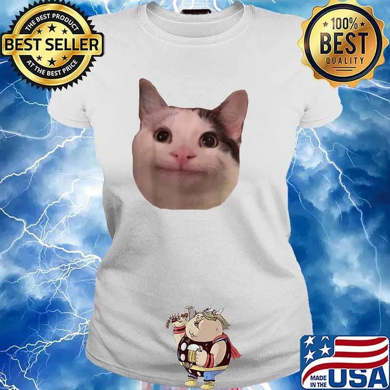 Cat Smiling cat beluga T-Shirt Ladies tee