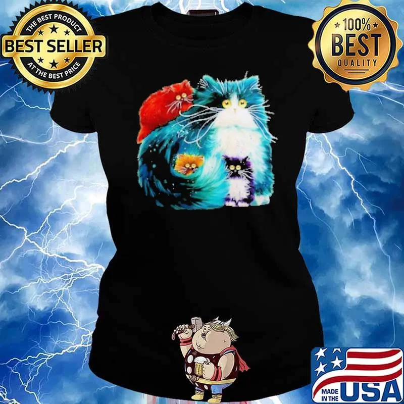 Cats art s Ladies tee