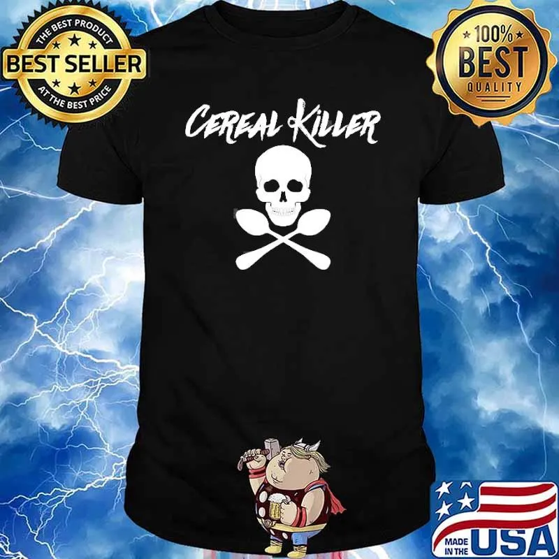 Cereal Killer Hipster Geek Halloween Shirt