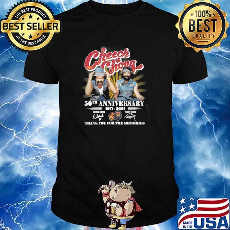 Cheech & ChongThank 50th anniversary thank you for the memories signatures T-Shirt