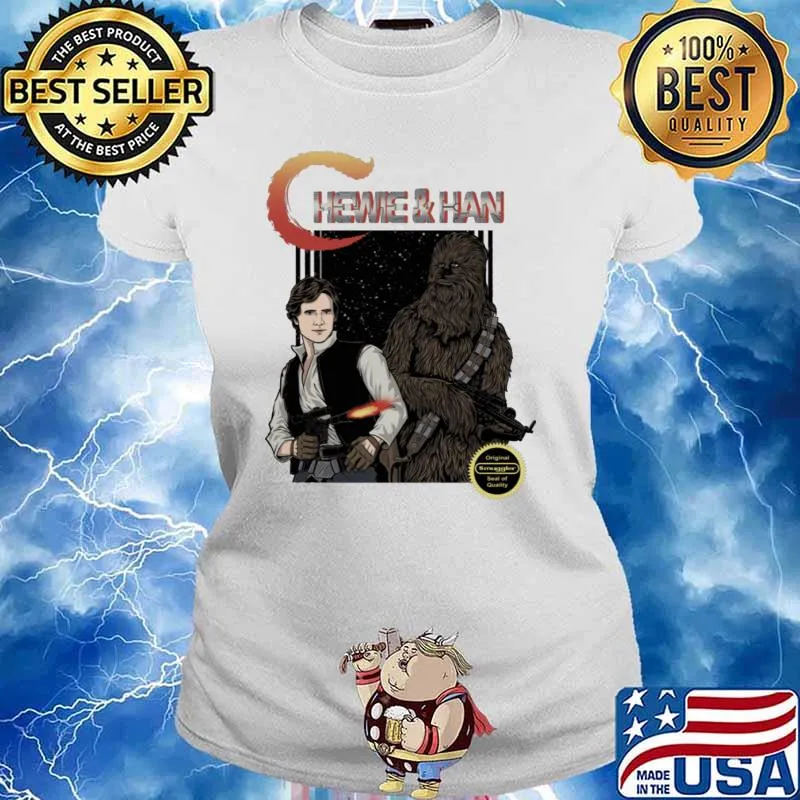 Chewie and han solo star wars s Ladies tee