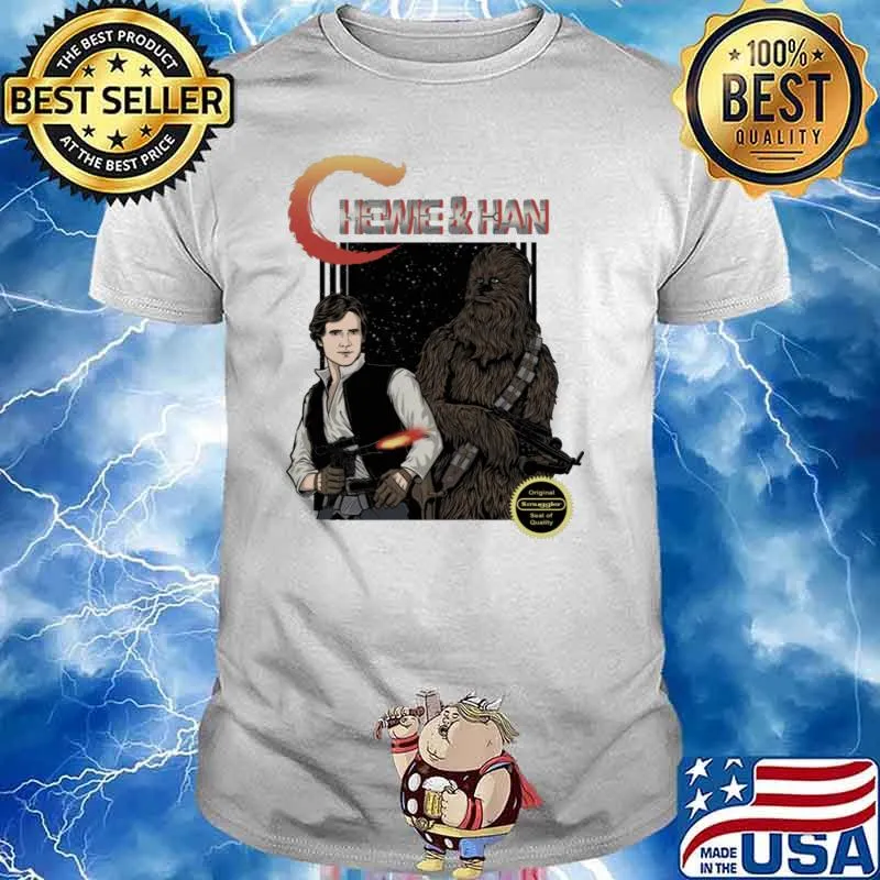 Chewie and han solo star wars shirt