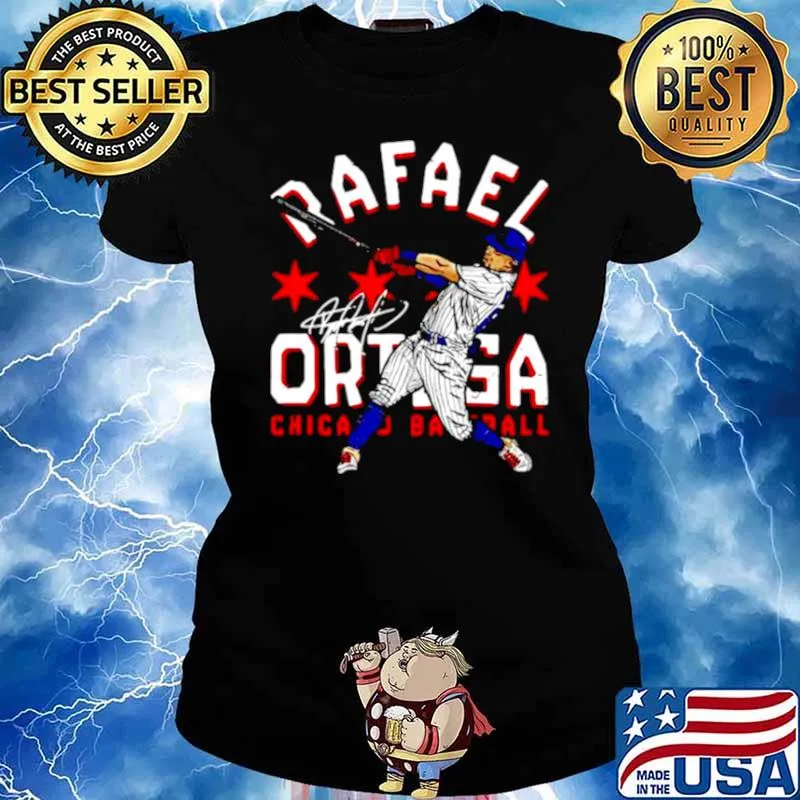 Chicago Cubs Rafael Ortega signature s Ladies tee